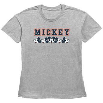 Disney's Mickey Mouse Face Profile Lineup Women's Graphic Tee