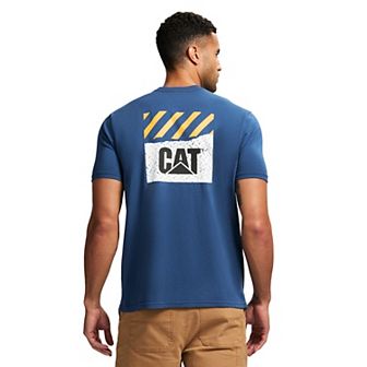 Men's Caterpillar Cat Heavyweight Back Graphic Logo Tee
