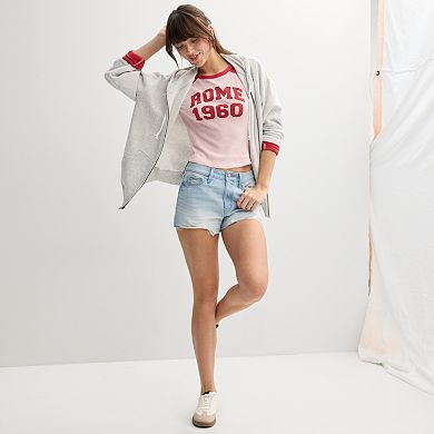 Juniors' SO® Mid-Rise Relaxed Curvy Jean Shorts