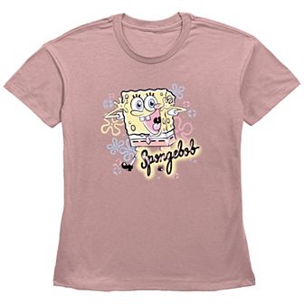 Women's Nickelodeon SpongeBob SquarePants Airbrush Poster Graphic Tee