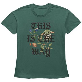 Women's Star Wars The Mandalorian Grogu This Is The Way Graphic Tee
