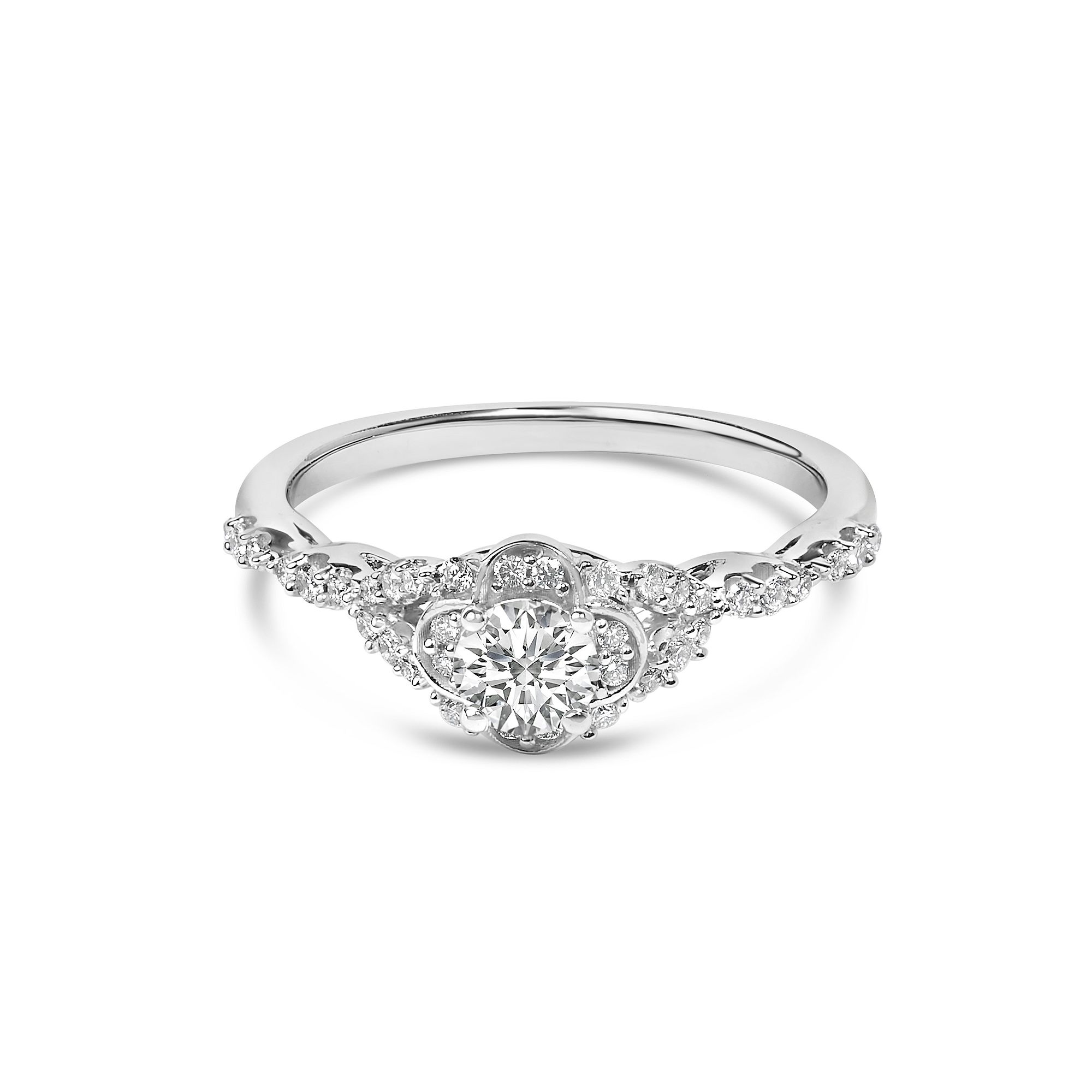 Haus of Brilliance 14k White Gold 1/2 Carat T.W. Lab-Grown Diamond Band Rin