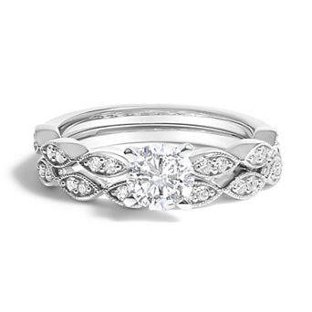 Haus of Brilliance 14k White Gold 1 Carat T.W. Lab-Grown Diamond Engagement Ring