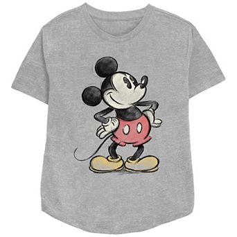 Disney's Mickey Mouse Color Sketch Women's Relaxed Fit Graphic Tee