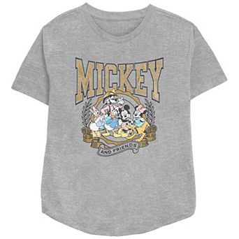 Disney's Mickey Mouse And Friends Crest Women's Relaxed Fit Graphic Tee