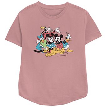 Disney's Mickey Mouse And Friends Vintage Group Portrait Women's Relaxed Fit Graphic Tee