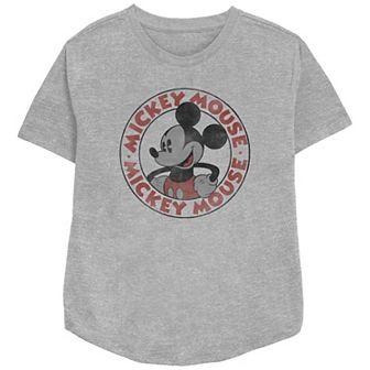 Disney's Mickey Mouse Vintage Stamp Women's Relaxed Fit Graphic Tee