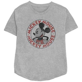 Disney's Mickey Mouse Vintage Stamp Women's Relaxed Fit Graphic Tee