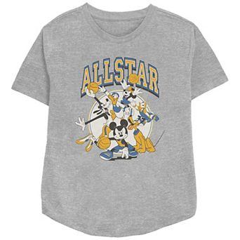 Disney's Mickey Mouse And Friends Allstar Women's Relaxed Fit Graphic Tee