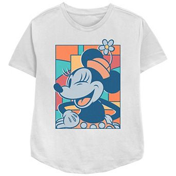 Disney's Minnie Mouse Winking Women's Relaxed Fit Graphic Tee