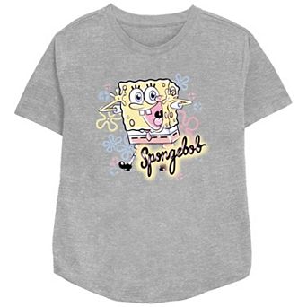 Women's Nickelodeon SpongeBob SquarePants Airbrush Poster Relaxed Fit Graphic Tee