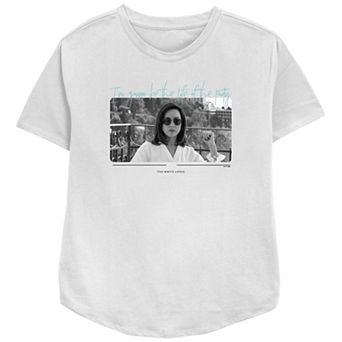 Women's White Lotus Harper The Life Of The Party Relaxed Fit Graphic Tee