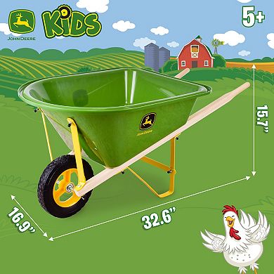 Sunny Days Entertainment John Deere Wheelbarrow and 8-Piece Garden Set