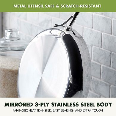 GreenPan Valencia Pro 12-in. Stainless Steel Fry Pan