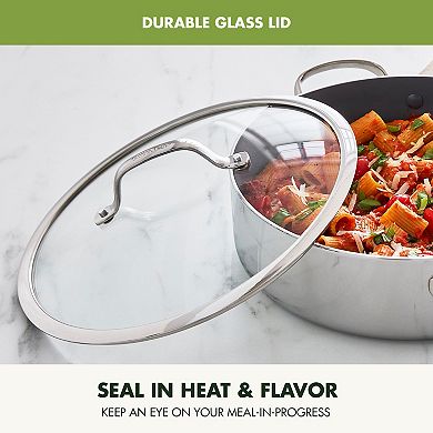 GreenPan Valencia Pro 5-qt. Helper Handle Ceramic Nonstick Covered Saute Pan