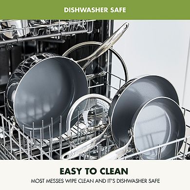 GreenPan Valencia Pro 12-in. Nonstick Stainless Steel Ceramic Wok with Lid & Helper Handle Set