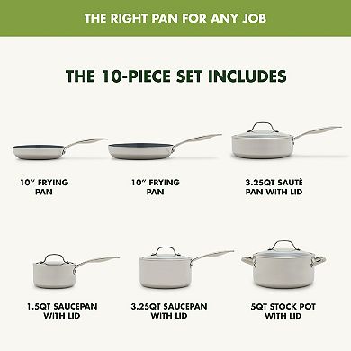 GreenPan Valencia Pro 10-pc. Stainless Steel Ceramic Nonstick Cookware Set