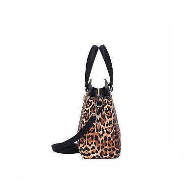 Mellow World Savanna Leopard Print Satchel Bag