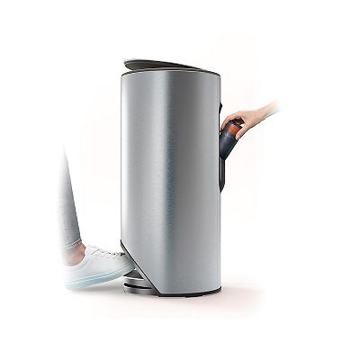 Joseph Joseph Arc 8-Gallon Slimline Pedal Trash Can with Liner Pocket - Stainless Steel