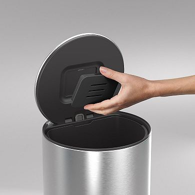 Joseph Joseph Arc 8-Gallon Slimline Pedal Trash Can with Liner Pocket - Stainless Steel