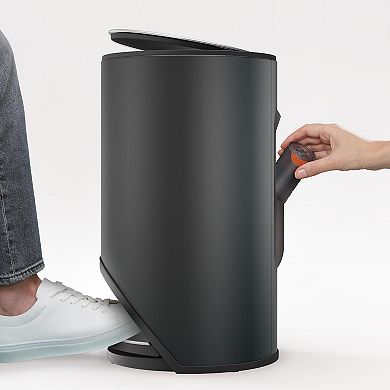Joseph Joseph Arc 2.6 Gallon Slimline Pedal Trash Can with Liner Pocket - Stainless Steel