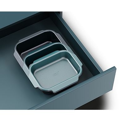 Joseph Joseph Nest™ Oven Set of 3 Stackable Non-Stick Roasting Pan Trays with Easy-Pull Handles