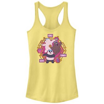Juniors' We Bare Bear Cool, Cute, Funny Racerback Tank Top
