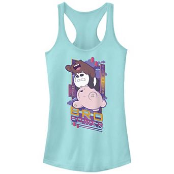 Juniors' We Bare Bear Bro Power Racerback Tank Top
