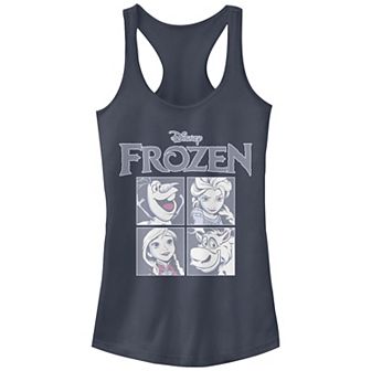 Disney's Frozen Character Happy Portraits Juniors' Racerback Tank Top