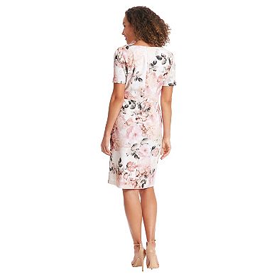 Women's London Times Side Tie-Neck Sheath Mini Dress