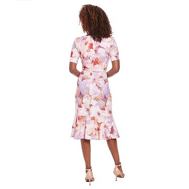 Women's London Times Side Twist Midi Sheath Dress