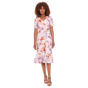 Women's London Times Side Twist Midi Sheath Dress