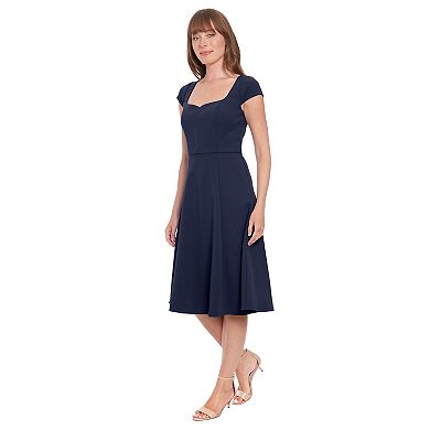Women's London Times Cap Sleeve Fit & Flare Dress