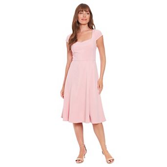 Women's London Times Cap Sleeve Fit & Flare Dress