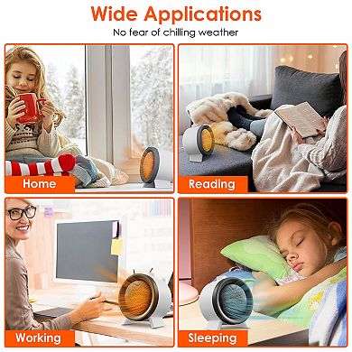 1000W Electric Space Heater Ceramic Fan with 3 Modes, Fast Heat & Safety Protection