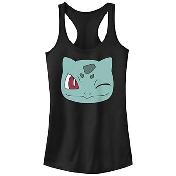 Juniors' Pokemon Bulbasaur Winking Face Racerback Tank Top