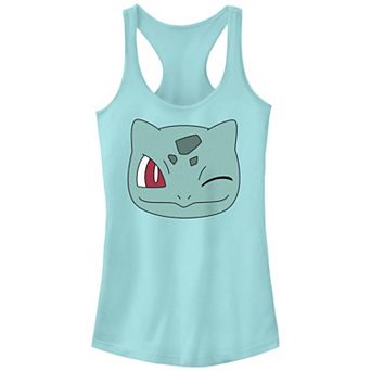 Juniors' Pokemon Bulbasaur Winking Face Racerback Tank Top