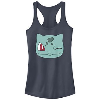 Juniors' Pokemon Bulbasaur Winking Face Racerback Tank Top