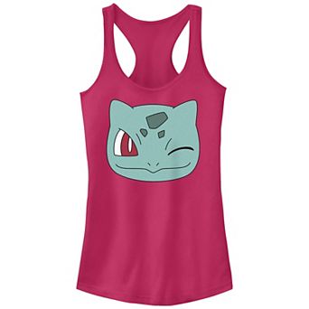 Juniors' Pokemon Bulbasaur Winking Face Racerback Tank Top