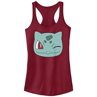 Juniors' Pokemon Bulbasaur Winking Face Racerback Tank Top