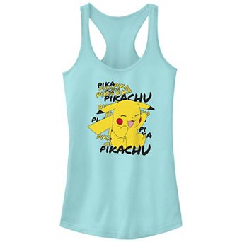 Juniors' Pokemon Pikachu Laughing Racerback Tank Top