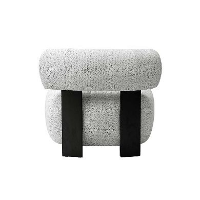 MANHATTAN COMFORT Bartow Woven Fabric Upholstered Accent Chair