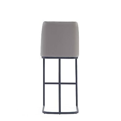 MANHATTAN COMFORT Serena Faux Leather Upholstered Barstool