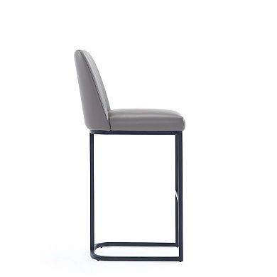 MANHATTAN COMFORT Serena Faux Leather Upholstered Barstool