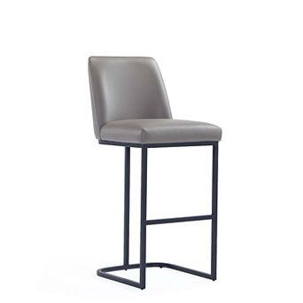 MANHATTAN COMFORT Serena Faux Leather Upholstered Barstool