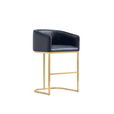 MANHATTAN COMFORT Louvre Faux Leather Upholstered 2-pc. Counter Stool Set