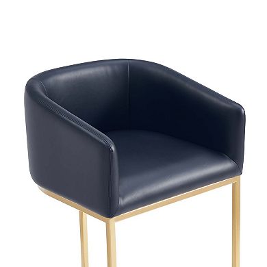 MANHATTAN COMFORT Louvre Faux Leather Upholstered 2-pc. Counter Stool Set