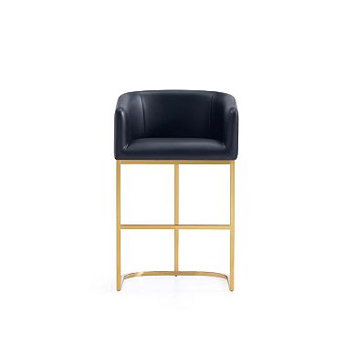 MANHATTAN COMFORT Louvre Faux Leather Upholstered Counter Stool