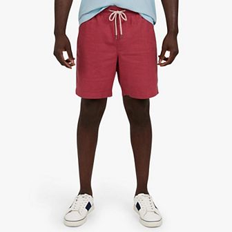Men's Chaps 7-Inch Linen Pull-On Shorts
