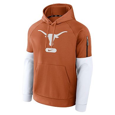 Men's Nike Texas Orange Burnt Orange Texas Longhorns Fitness Performance Pullover Hoodie